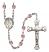 Saint Anthony Mary Claret Engravable Rosary with Light Amethyst Beads