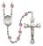 Saint Winifred of Wales Engravable Rosary with Light Amethyst Beads