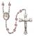 Blessed John Henry Newman Engravable Rosary with Light Amethyst Beads