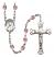 Saint Andre Bessette Engravable Rosary with Light Amethyst Beads