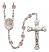 Saint Fidelis Engravable Rosary with Light Amethyst Beads