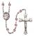 Saint Jadwiga of Poland Engravable Rosary with Light Amethyst Beads