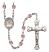 Blessed Emilie Tavernier Gamelin Engravable Rosary with Light Amethyst Beads