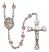 Saint Edmund of East Anglia Engravable Rosary with Light Amethyst Beads