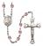 Saint Norbert of Xanten Engravable Rosary with Light Amethyst Beads