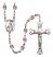 Saint Emma Uffing Engravable Rosary with Light Amethyst Beads