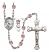 Saint Christopher and Soccer Rosary with Light Amethyst Beads