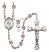 Saint Christopher and Wrestling Rosary with Light Amethyst Beads