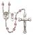 Saint Christopher and Dance Rosary with Light Amethyst Beads