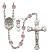 Saint Christopher and Choir Rosary with Light Amethyst Beads