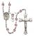 Saint Christopher and Karate Rosary with Light Amethyst Beads