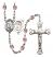 Saint Sebastian and Hockey Rosary with Light Amethyst Beads