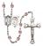 Saint Sebastian and Golf Rosary with Light Amethyst Beads