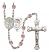 Saint Sebastian and Dance Rosary with Light Amethyst Beads