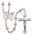 Saint Sebastian and Gymnastics Rosary with Light Amethyst Beads