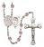 Saint Sebastian and Choir Rosary with Light Amethyst Beads