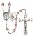 Guardian Angel and Basketball Rosary with Light Amethyst Beads