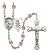 Guardian Angel and Soccer Rosary with Light Amethyst Beads