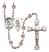 Guardian Angel and Tennis Rosary with Light Amethyst Beads