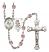 Guardian Angel and Wrestling Rosary with Light Amethyst Beads