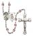 Guardian Angel and Swimming Rosary with Light Amethyst Beads