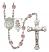 Guardian Angel and Dance Rosary with Light Amethyst Beads