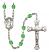 Saint Augustine Engravable Rosary with Peridot Beads