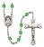 Saint Frances Cabrini Engravable Rosary with Peridot Beads