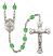 Saint Alexander Sauli Engravable Rosary with Peridot Beads