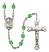 Saint Catherine of Siena Engravable Rosary with Peridot Beads