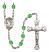 Saint Cecilia Engravable Rosary with Peridot Beads