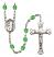 Saint Brendan the Navigator Engravable Rosary with Peridot Beads