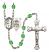 Saint Brendan The Navigator and Navy Rosary with Peridot Beads