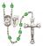 Saint Camillus of Lellis and Nurse Rosary with Peridot Beads