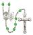 Saint Christopher and Air Force Rosary with Peridot Beads