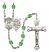 Saint Christopher and EMT Rosary with Peridot Beads