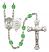 Saint Christopher and Army Rosary with Peridot Beads