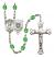 Saint Christopher and Coast Guard Rosary with Peridot Beads