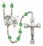 Saint Christopher and Marines Rosary with Peridot Beads