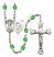 Saint Christopher and Paratrooper Rosary with Peridot Beads