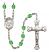 Saint Francis de Sales Engravable Rosary with Peridot Beads