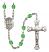 Saint George Engravable Rosary with Peridot Beads