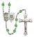 Saint George and Coast Guard Rosary with Peridot Beads