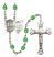 Saint George and Nat'l Guard Rosary with Peridot Beads