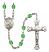 Saint Gerard Majella Engravable Rosary with Peridot Beads