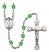 Saint Gregory the Great Engravable Rosary with Peridot Beads