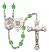 Saint Joan of Arc and Coast Guard Rosary with Peridot Beads