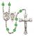 Saint Joan of Arc and Nat'l Guard Rosary with Peridot Beads