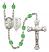 Saint Luke the Apostle and Doctor Rosary with Peridot Beads