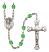 Saint Margaret Mary Alacoque Engravable Rosary with Peridot Beads